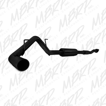 MBRP 11-14 Ford F150 Sistema de escape con revestimiento negro y salida lateral única con respaldo de gato de 3 pulgadas