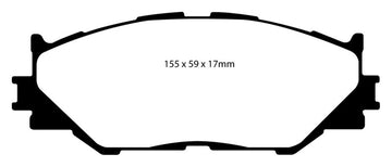 EBC 06-08 Lexus IS250 2.5 Pastillas de freno delanteras Redstuff