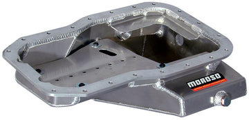 Moroso Toyota 3SGT 2.0L Turbo/5SFE Non Turbo Road Race Cárter húmedo desconcertado 6.25qt 7-9/16in Bandeja de aceite de alumbre