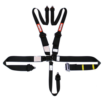 Arnés RaceQuip L &amp; L 5pt Ratchet HNR negro