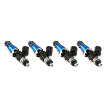 Inyectores Injector Dynamics de 1340 cc, 60 mm de longitud, parte superior azul de 11 mm, junta tórica inferior de 14 mm (juego de 4)