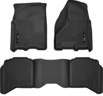 Husky Liners 2012 Dodge Ram 1500/2500 Crew Cab WeatherBeater Combo Revestimientos de piso negros