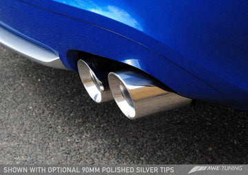Sistema de escape AWE Tuning Audi B8.5 S5 3.0T Touring Edition - Puntas plateadas pulidas (90 mm)