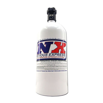 Botella Nitrous Express de 10 lb con válvula Lightning 500 (6,89 de diámetro x 20,19 de alto)