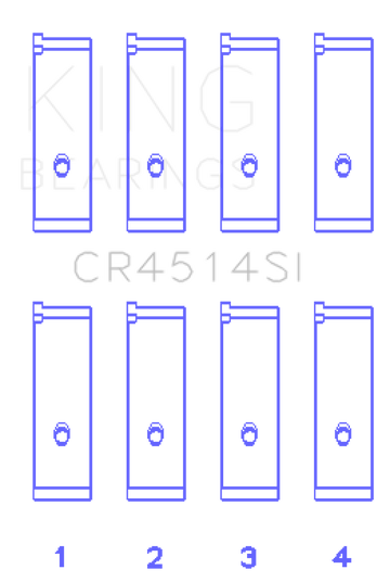 King Engine Bearings Toyota 1AZFE/2AZFE (Size 0.75) Rod Bearing Set