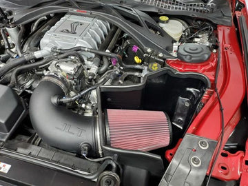 JLT 2020 Ford Mustang GT500 Kit de admisión de aire grande con filtro de aire de aceite rojo (no requiere sintonización)