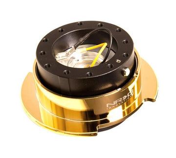 Kit de liberación rápida NRG Gen 2.5 - Cuerpo negro / Anillo de oro cromado