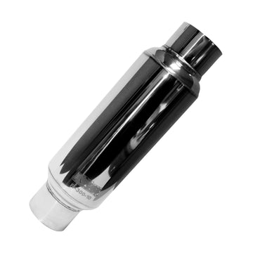 Silenciador redondo universal Kooks de 3 pulgadas y 10 pulgadas de largo. Pol SS (silenciador Stafford Spec)