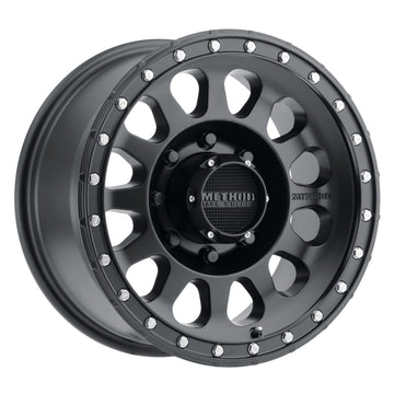 Method MR315 17x8.5 0mm Offset 8x6.5 130.81mm CB Rueda negra mate