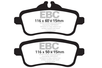 Pastillas de freno traseras EBC 14+ Mercedes-Benz CLA45 AMG 2.0 Turbo Redstuff