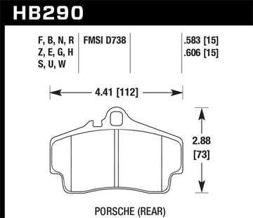 Pastillas de freno traseras Hawk Performance 98-10 Porsche 911 Carrera 2 / 07-12 Boxster S DTC-70 Race