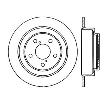 StopTech Power Slot 02-05 WRX Rotor ranurado trasero derecho Sportstop