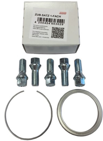 KIT BBS PFS - Audi / VW - Incluye 82 mm OD - Anillo ID de 57 mm / Clip de 82 mm / Pernos