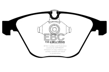 EBC 08-10 BMW M3 4.0 (E90) Pastillas de freno delanteras Yellowstuff