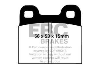 EBC 71-79 Volkswagen Beetle 1.3 (1300) Pastillas de freno delanteras Yellowstuff