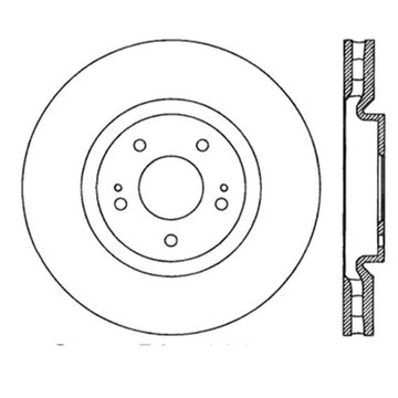 StopTech Power Slot 03-06 Evo 8 y 9 Rotor delantero derecho ranurado