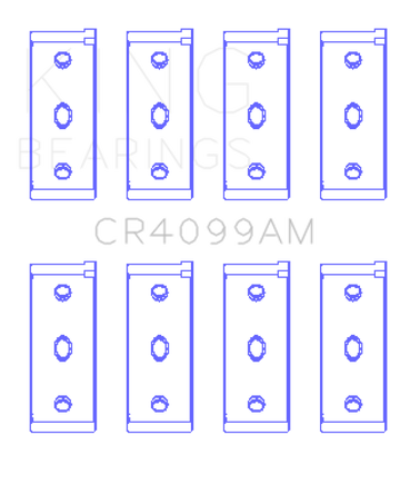 King Engine Bearings Fiat Tempra / 146 (Size 010) Rod Bearing Set