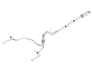 Borla 15-16 Ford F-150 3.5L EcoBoost Ext. Cabina estándar. Escape Catback de cama ATAK Salida trasera dividida simple