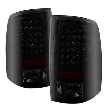Xtune Dodge Ram 1500 09-14 Luces traseras LED Modelo incandescente Solo negro ahumado ALT-JH-DR09-LED-BKSM