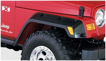 Bushwacker 97-06 Jeep TJ bengalas estilo bolsillo 2 piezas - negro