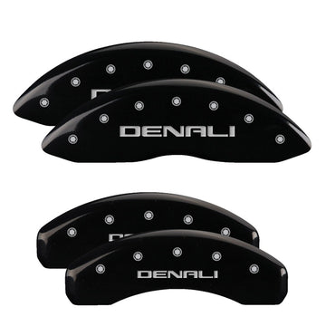Cubiertas de pinza MGP 4 grabadas delanteras y traseras Denali Acabado en negro plateado ch