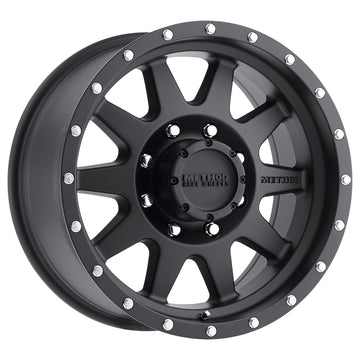 Method MR301 La rueda estándar CB negra mate de 16x8 0 mm con desplazamiento 8x6,5 130,81 mm