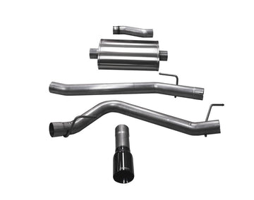 Corsa 2020 Jeep Gladiator JT 3.6L, sistema de escape con respaldo de gato y salida lateral única con punta negra simple de 4 pulgadas