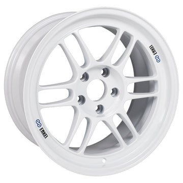Rueda blanca Enkei RPF1 17x9 5x114.3 22 mm con compensación y diámetro de 73 mm