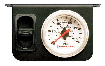 Panel de control de nivelación ajustable de aire Firestone con indicador único 0-150 psi - Cara blanca (WR17602225)