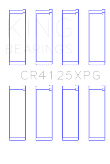 King Subaru EJ20/EJ22/EJ25 (tamaño de diario de 52 mm para suites). Juego de rodamientos de varilla de perforación de tres metales de gran tamaño 0,5