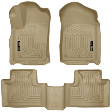 Husky Liners 11-13 Dodge Durango / 11-13 Jeep Grand Cherokee WeatherBeater Combo Revestimientos de piso color canela