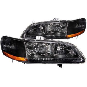 ANZO 1998-2002 Honda Accord Crystal Faros delanteros negros