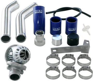 El kit HKS 08+ Evo 10 SSQV4 BOV incluye 2 tubos de aluminio pulido