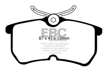 Pastillas de freno traseras EBC 13+ Ford Fiesta 1.6 Turbo ST Greenstuff