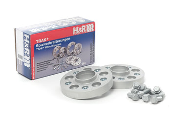 H&amp;R Trak+ 50mm DRA Adaptador De Rueda Perno 5/130 Orificio Central 84 Rosca De Perno 14x1.5 - Negro