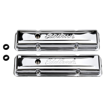 Edelbrock Tapa de válvula Signature Series Chevrolet 1959-1986 262-400 CI V8 Cromo bajo