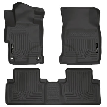 Husky Liners 2014 Honda Civic Sedan WeatherBeater Revestimientos negros para el piso del asiento delantero y segundo