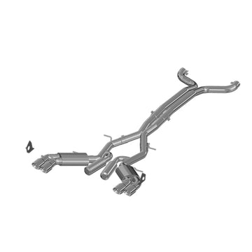 MBRP 2016+ Chevy Camaro SS 6.2L 3 pulgadas Doble Cat-Back Quad Tip Escape Versión Street con puntas SS T409