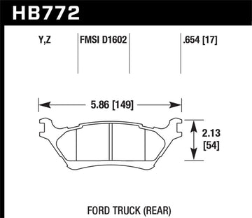 Pastillas de freno traseras Hawk 12-16 Ford F-150 Performance Ceramic Street