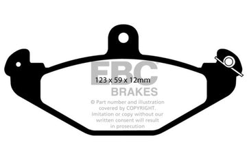 EBC 08+ Lotus 2-Eleven 1.8 Pastillas de freno traseras Greenstuff sobrealimentadas