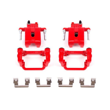 Power Stop 05-19 Chrysler 300 Pinzas traseras rojas con soportes - Par