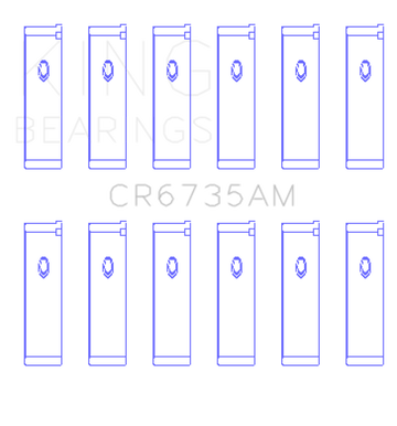 King Engine Bearings Mitsubishi 6G74 3000GT/Dodge Stealth (Size 0.75) Performance Rod Bearing Set