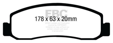 EBC 08-10 Ford F250 (inc. Super Duty) 5.4 (2WD) Pastillas de freno delanteras extra resistentes