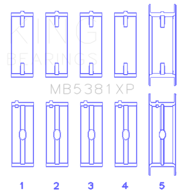 King Engine Bearings Holden 253/308CI 5.0L/5.7L (Size .010) Main Bearing Set