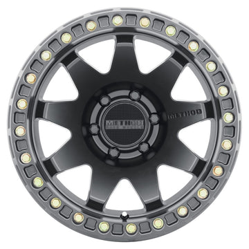 Method MR108 17x9 -44 mm Offset 6x5,5 106,25 mm CB negro mate con rueda BH-H24125-38