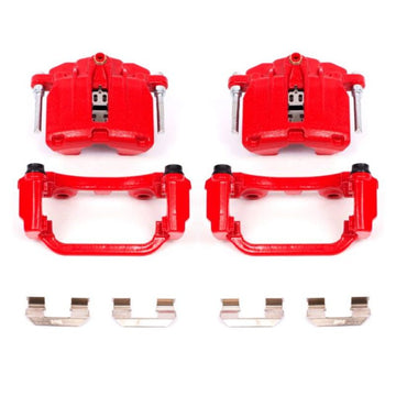 Power Stop 00-03 Cadillac DeVille Pinzas traseras rojas con soportes - Par