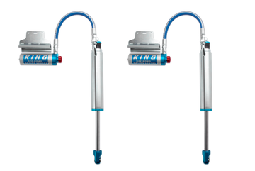 King Shocks 2005+ Toyota Tacoma (6 Lug) Amortiguador de depósito remoto trasero de 2,5 diámetro con ajustador (par)