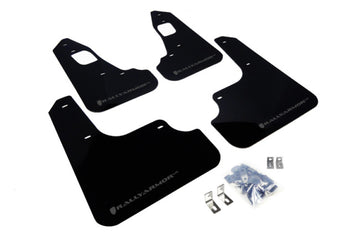 Rally Armor 08-17 Mitsubishi EVO X Guardabarros negro UR con logotipo gris
