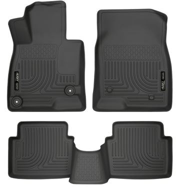 Husky Liners WeatherBeater 14 Mazda 3 Hatch&amp;Sedan Revestimientos de piso negros para primera fila y segunda fila