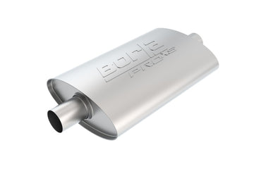 Borla Pro-XS 2 pulgadas, 2 pulgadas, 14 pulgadas x 9-1/2 pulgadas x 4 pulgadas Oval Cen/Cen sin muesca Turbo Silenciador